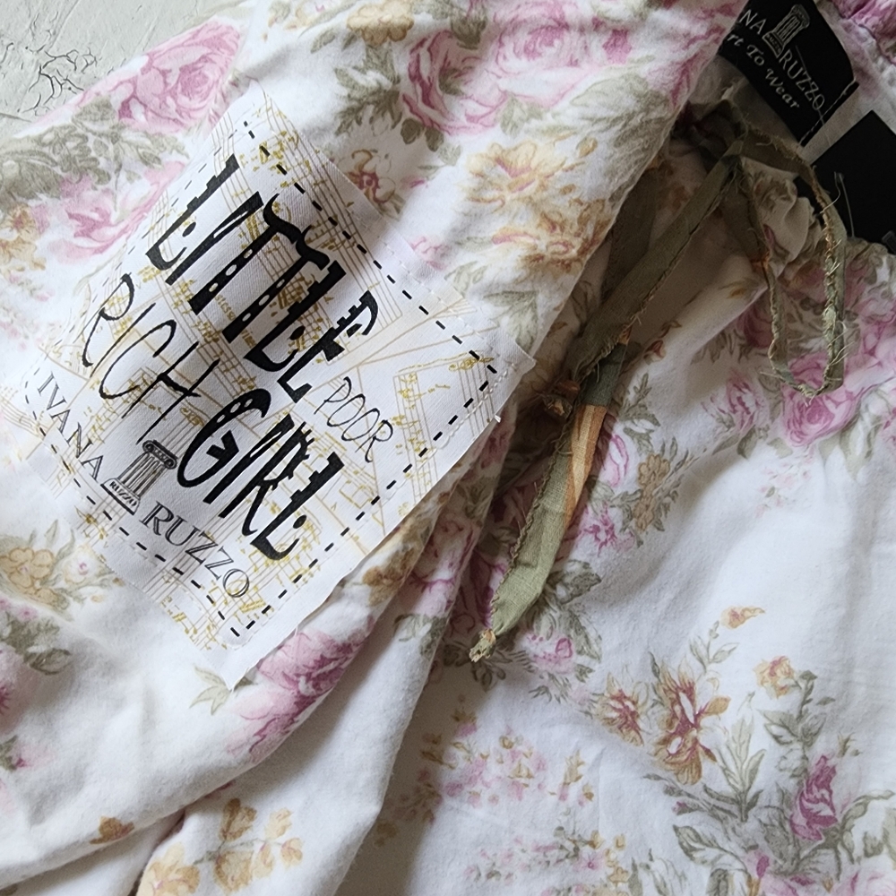 Victorian Shabby Bloomers Ruffle Pants Rose Print Like Boho Print Rose - Picture 9 of 17